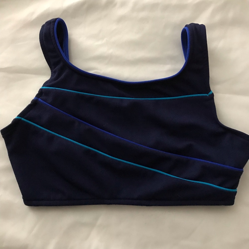 Upstream Sports Bra Size 12 Navy Blue